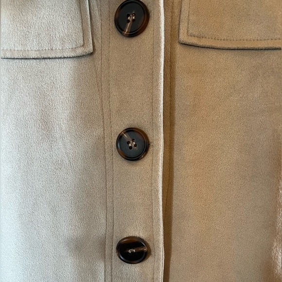 NWT Kendall & Kylie XS Faux Suede Button Down Shirt - Picture 6 of 7